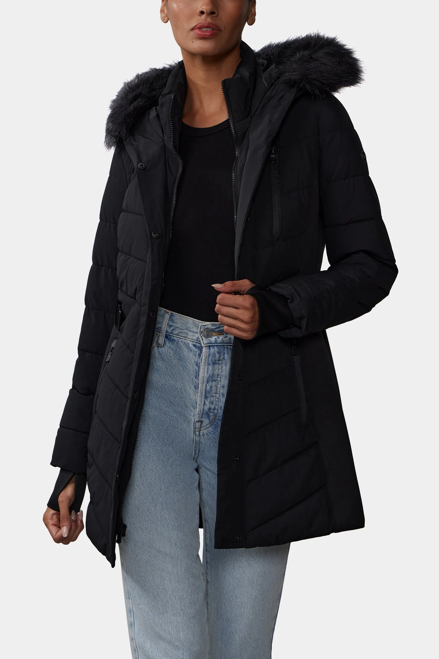 Belted Puffer Jacket sold by Lord & Taylor product image thumbnail 4