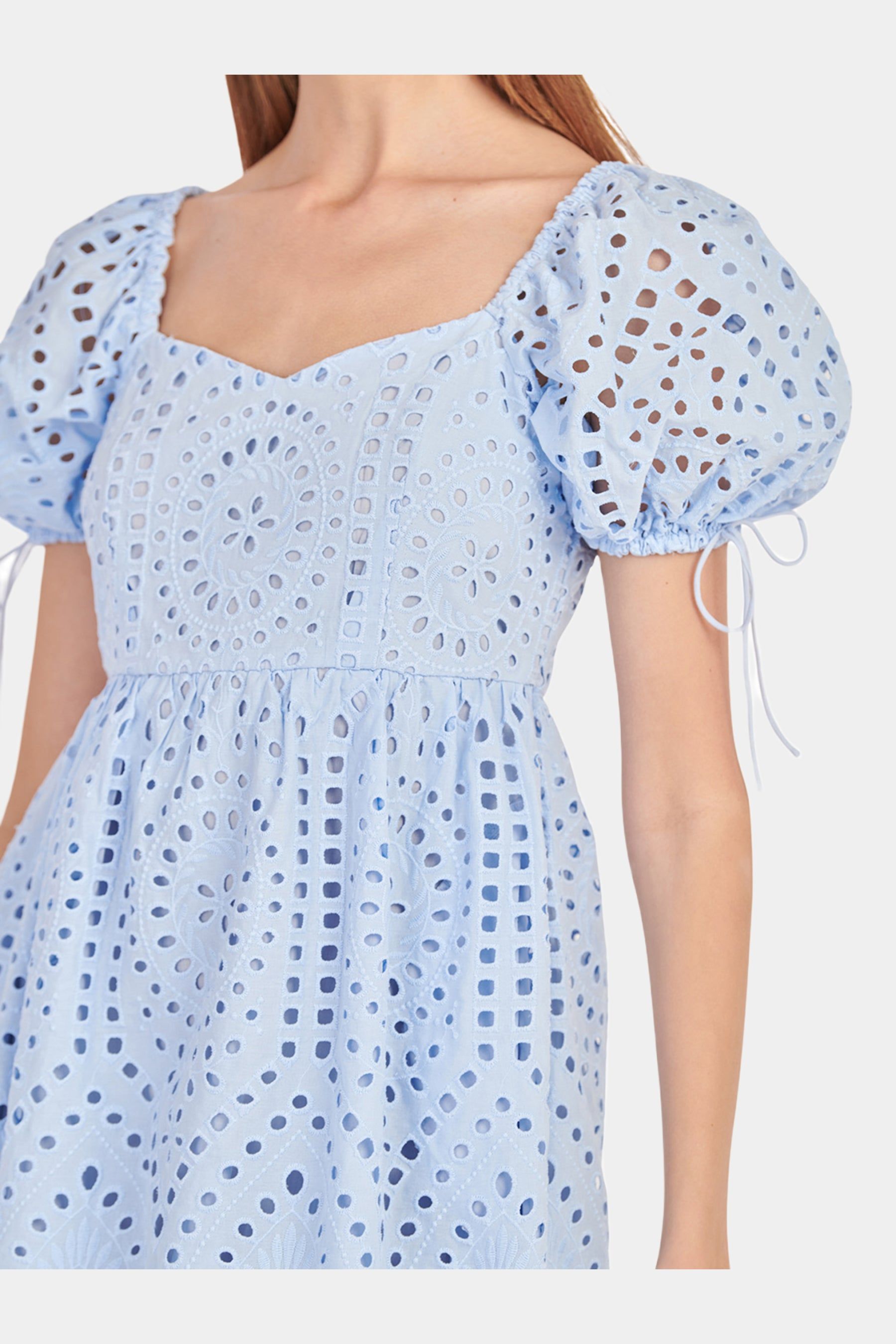 Eyelet Scallop Edge Mini Dress sold by Lord & Taylor product image thumbnail 2