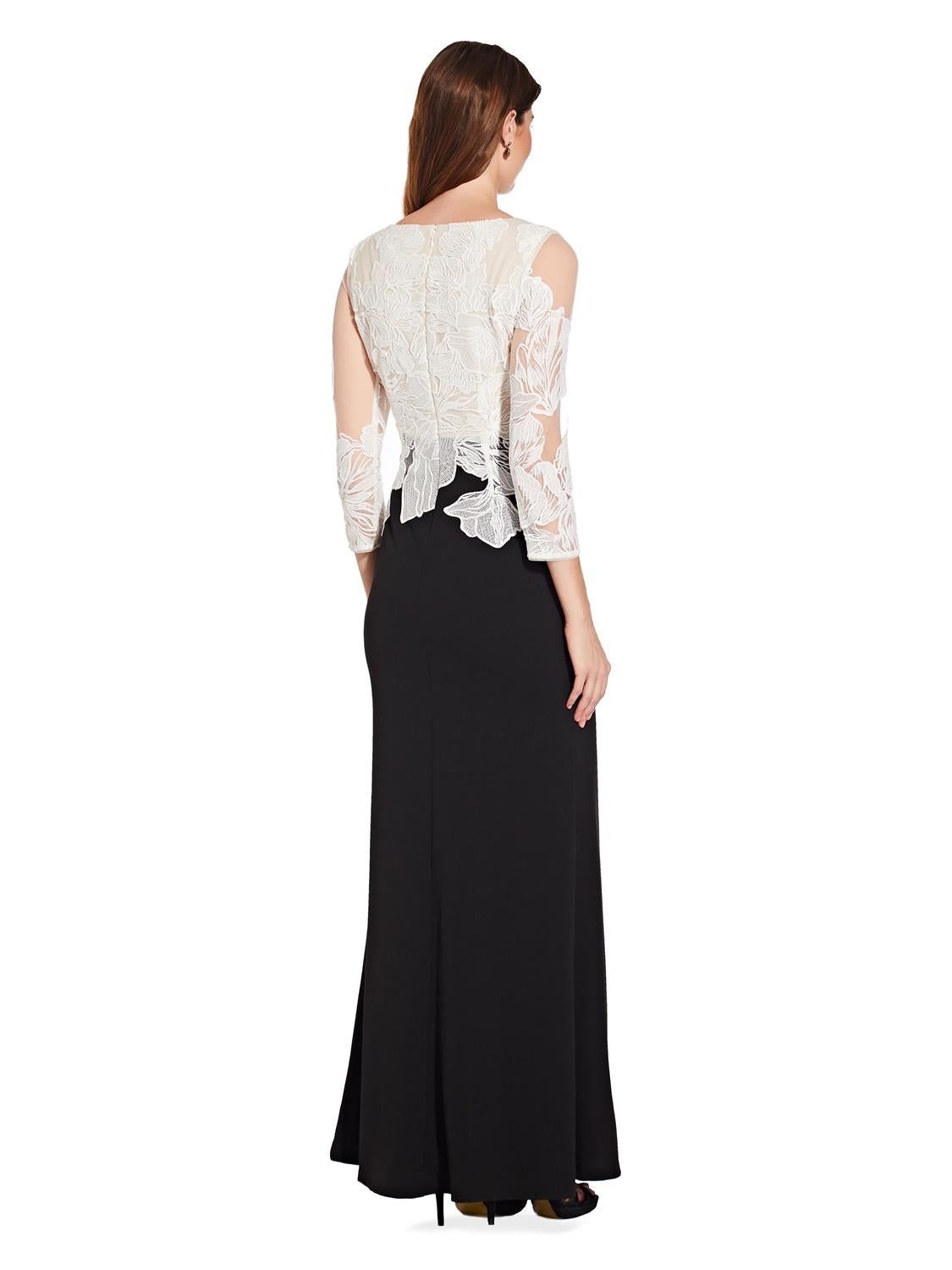 Lace And Crepe Gown sold by Lord & Taylor product image thumbnail 2