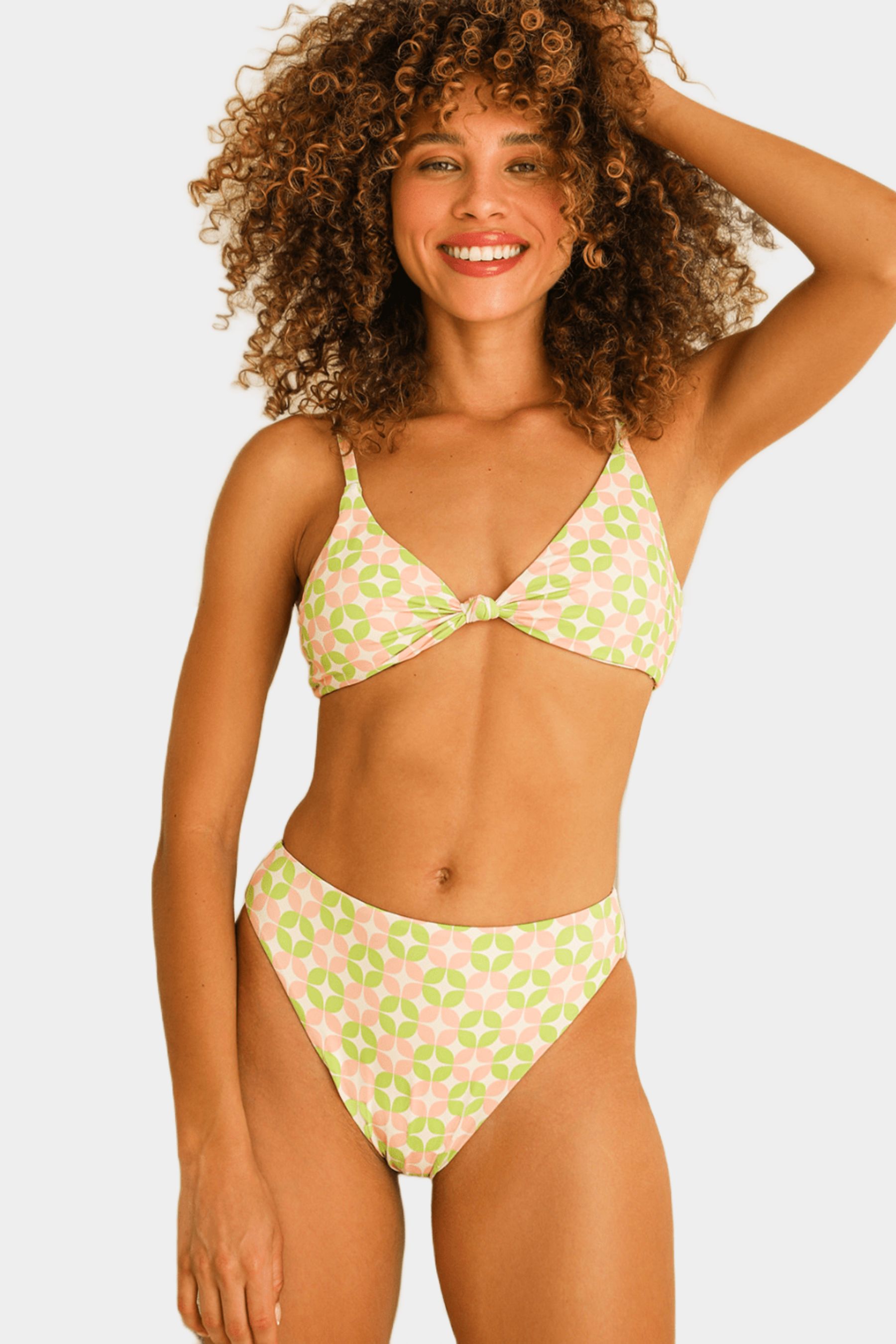 Seashore High Waist Cheeky Bikini Bottom - Retro Pop sold by Lord & Taylor