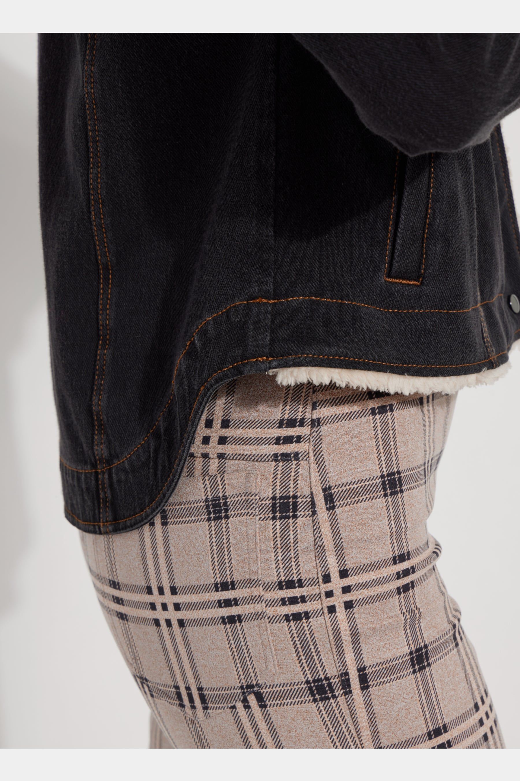 Andi Sherpa Trim Denim Jacket sold by Lord & Taylor product image thumbnail 4