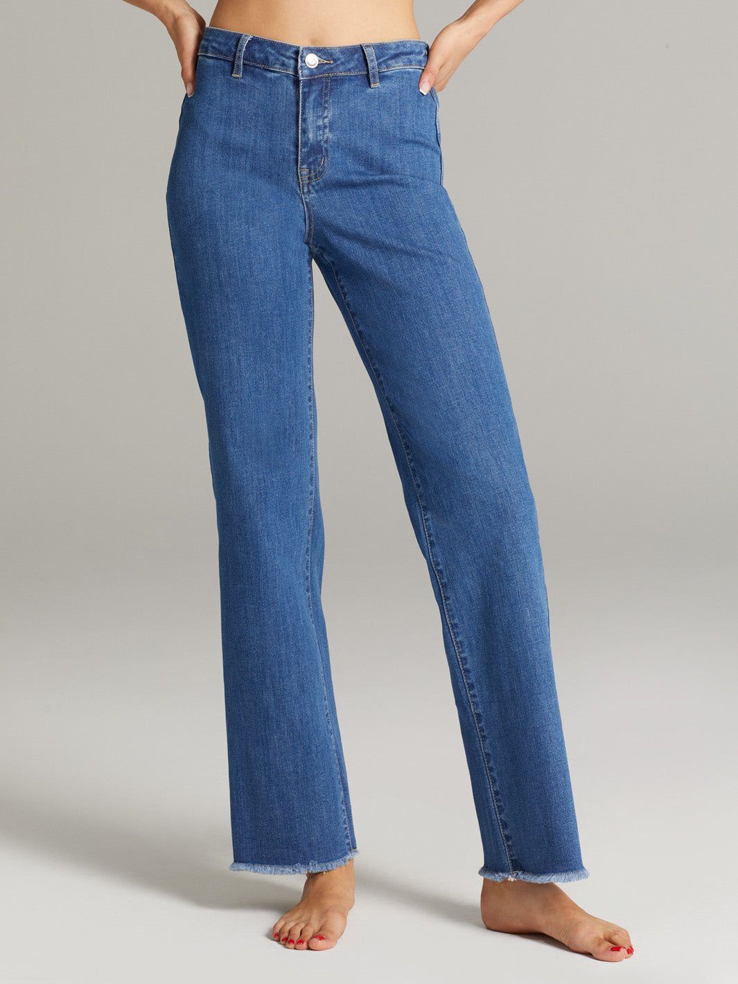 High Rise Wide Leg Jeans sold by Lord & Taylor product image thumbnail 2