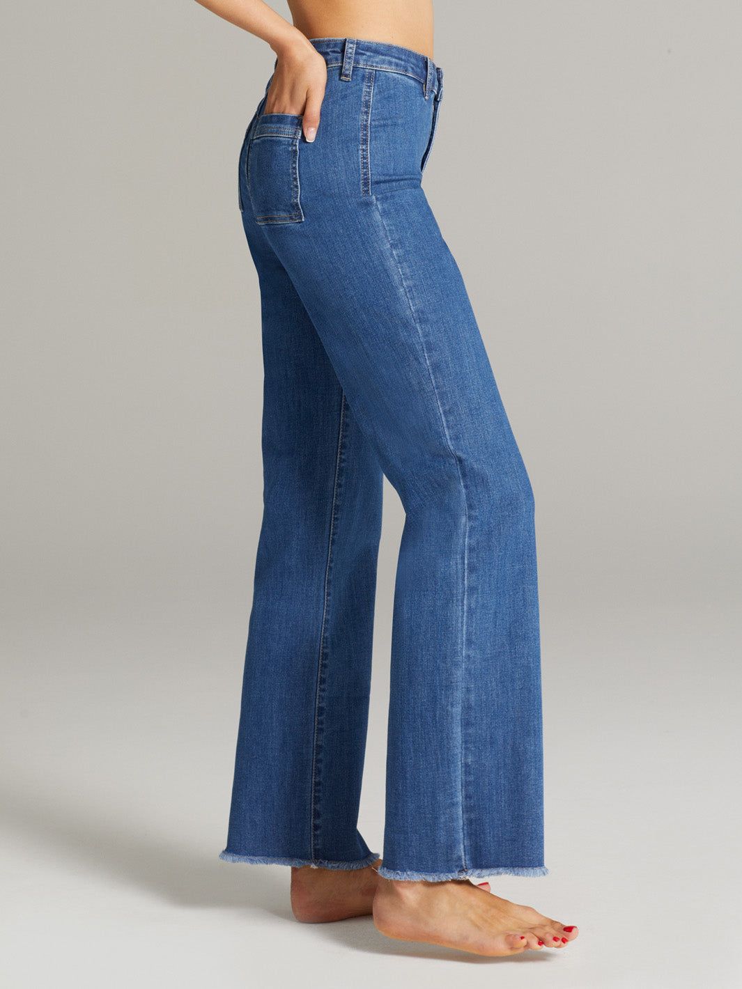 High Rise Wide Leg Jeans sold by Lord & Taylor product image thumbnail 3