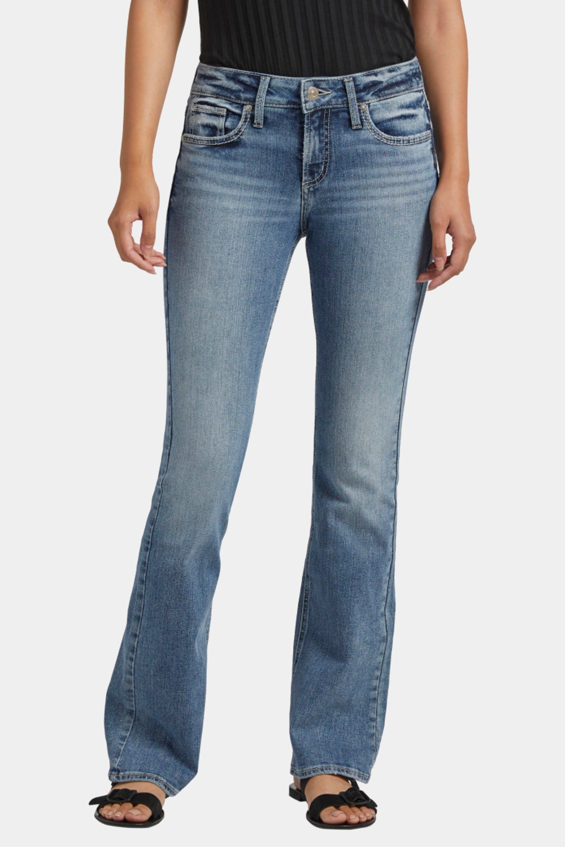 Mid-Rise Bootcut Jeans sold by Lord & Taylor
