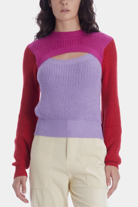 Colorblock Cutout Sweater sold by Lord & Taylor