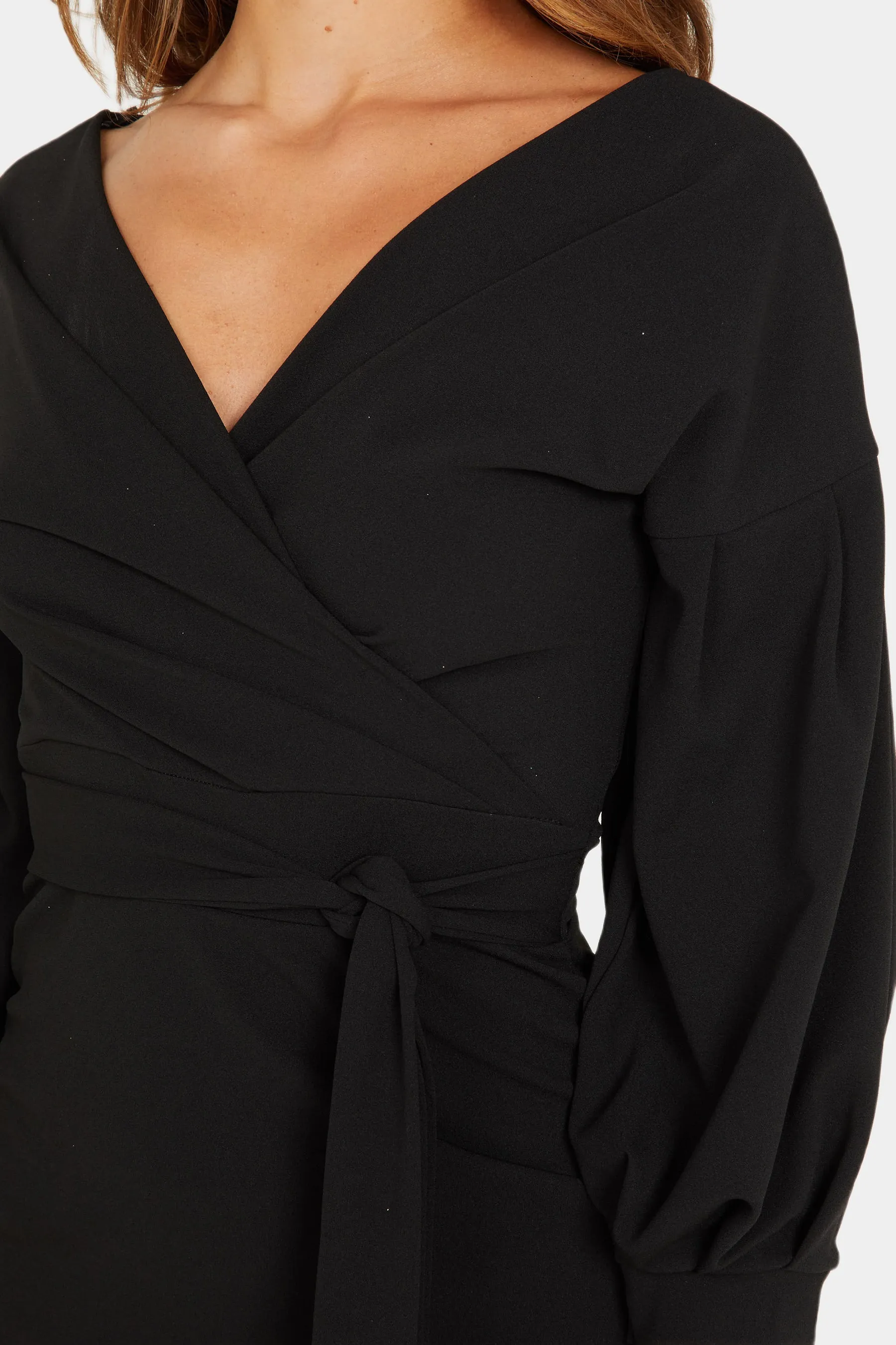 Wrap Long Sleeve Mid Dress sold by Lord & Taylor product image thumbnail 5