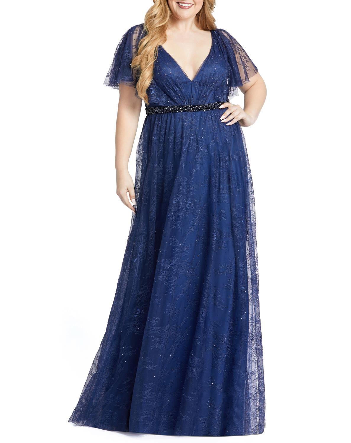 Short Sleeve A-Line Gown sold by Lord & Taylor product image thumbnail 5