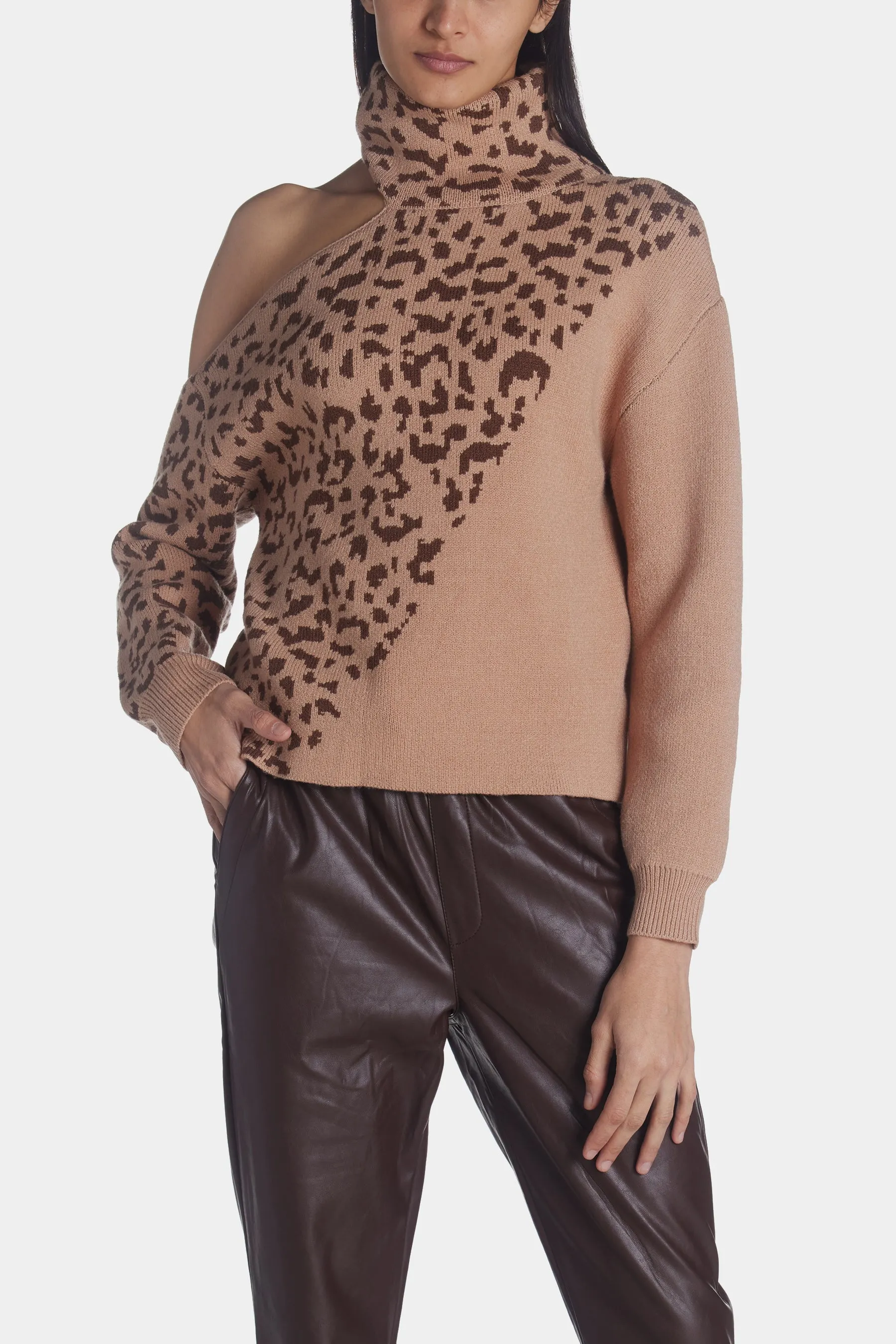 High Colar Sweater with Side Cut Shouder sold by Lord & Taylor