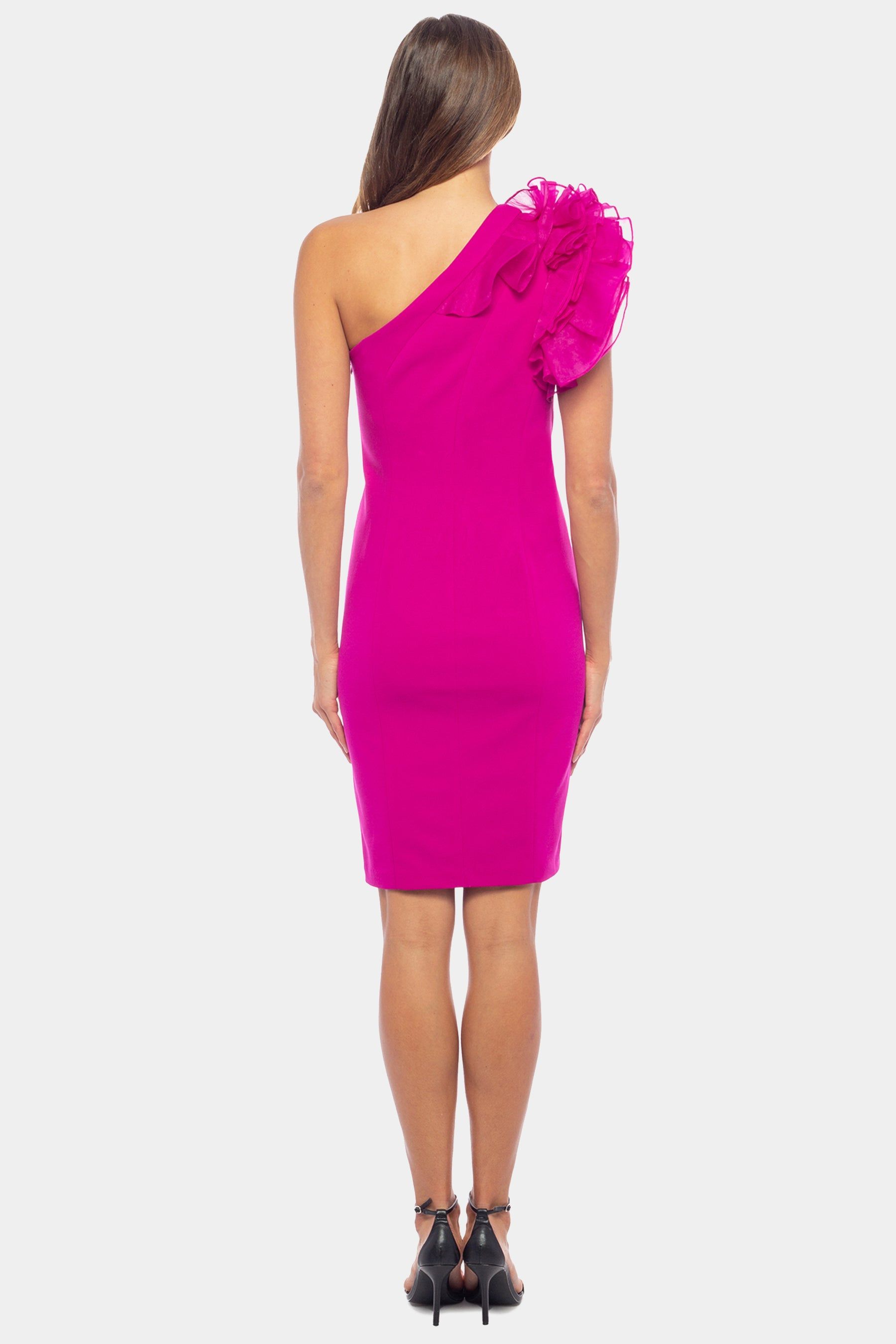 Ruffle 1 Shoulder Short Dress sold by Lord & Taylor product image thumbnail 4