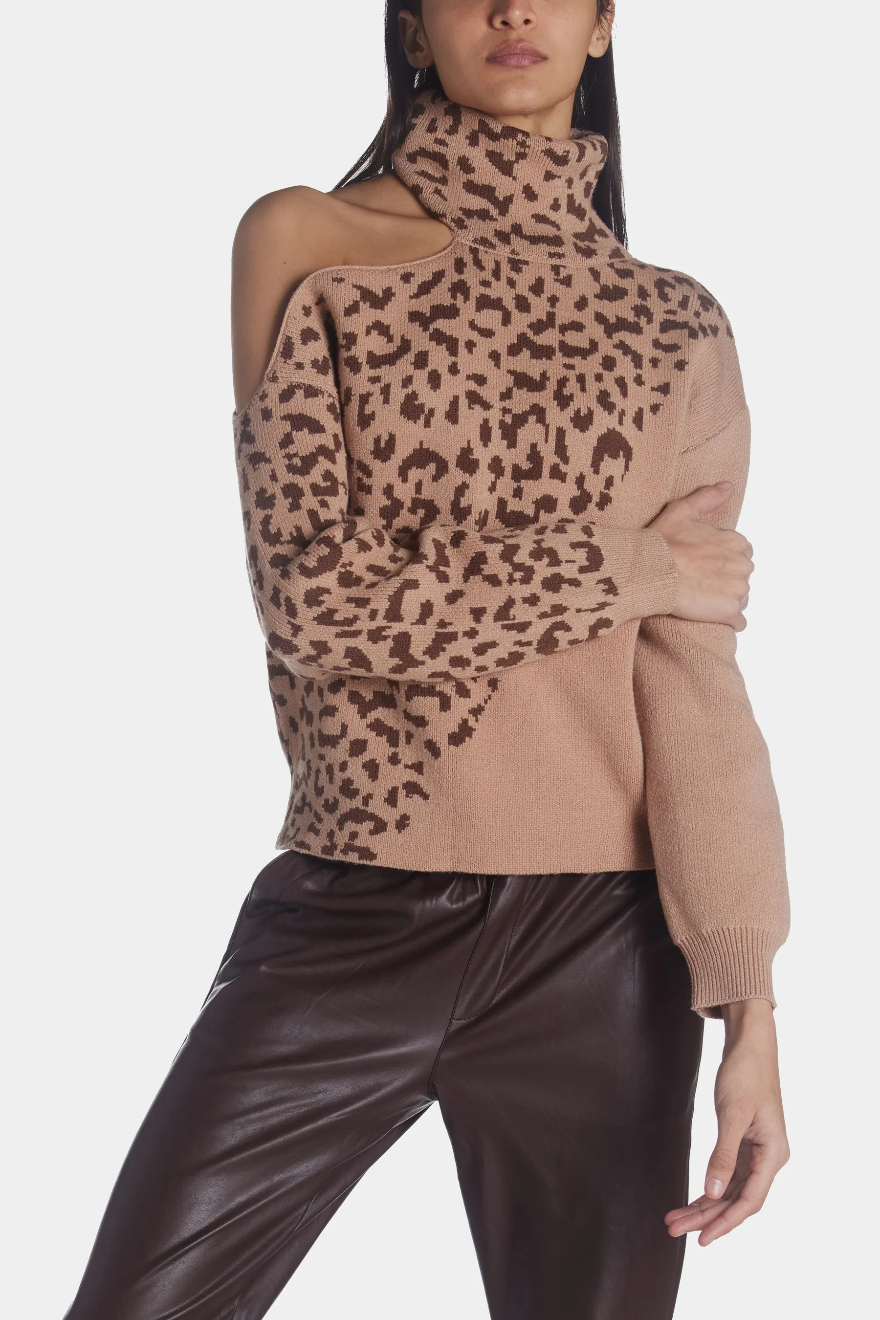 High Colar Sweater with Side Cut Shouder sold by Lord & Taylor product image thumbnail 3