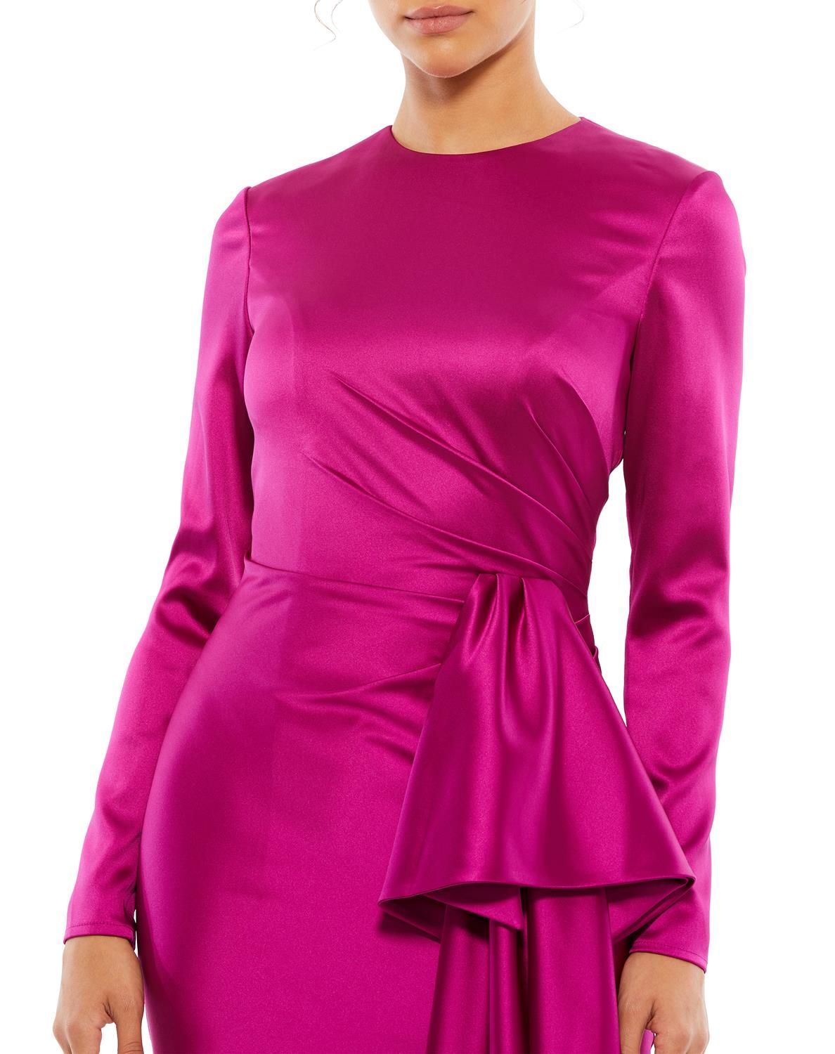 Asymmetrical Draped Long Sleeve Mini Dress sold by Lord & Taylor product image thumbnail 7