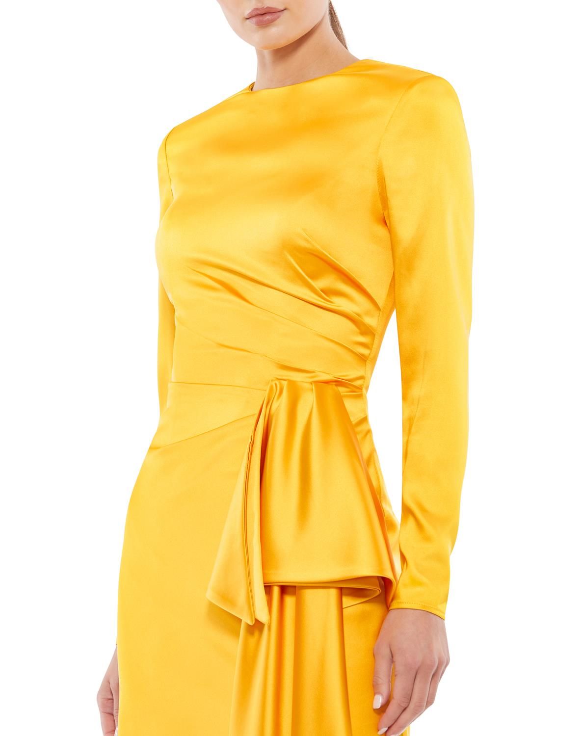 Asymmetrical Draped Long Sleeve Mini Dress sold by Lord & Taylor product image thumbnail 4
