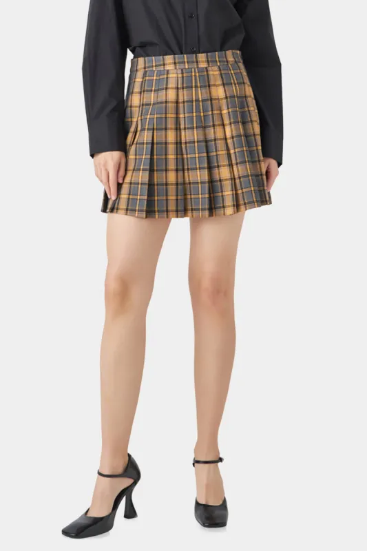 Checked Pleated Skort sold by Lord & Taylor