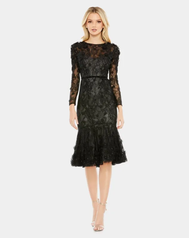 Floral Applique Long Sleeve Cocktail Dress sold by Lord & Taylor
