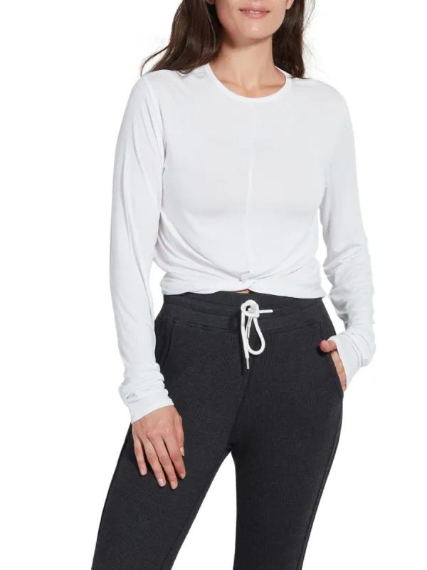 Twist Loop Front Long Sleeve Tee sold by Lord & Taylor