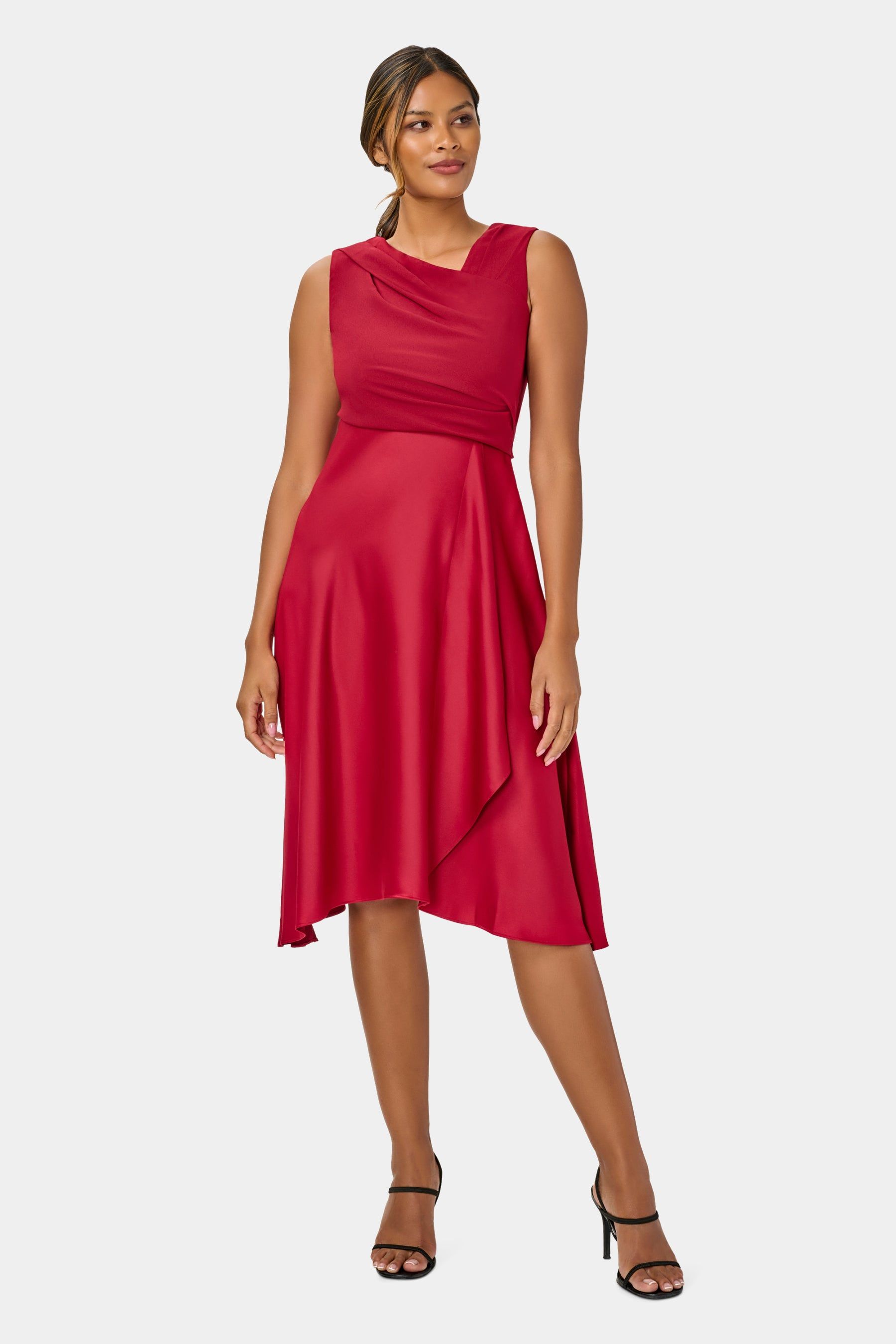 Draped Satin Crepe Dress sold by Lord & Taylor