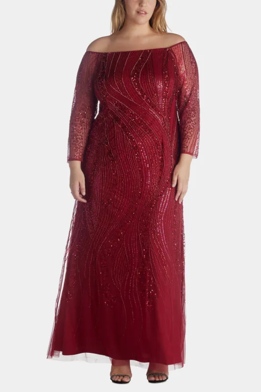 Beaded Off Shoulder Gown sold by Lord & Taylor