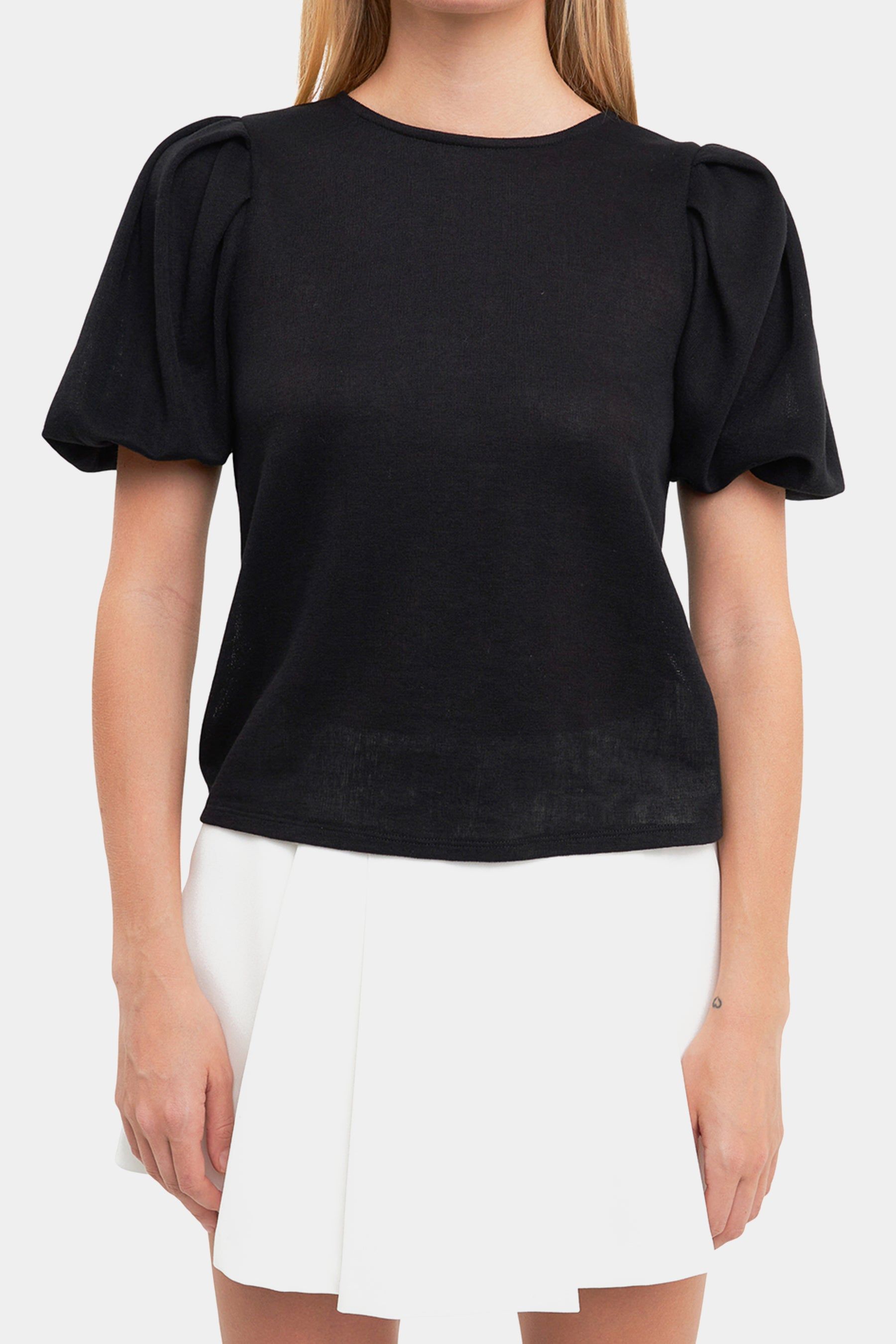 Pleated Shoulder Knit Top sold by Lord & Taylor product image thumbnail 5