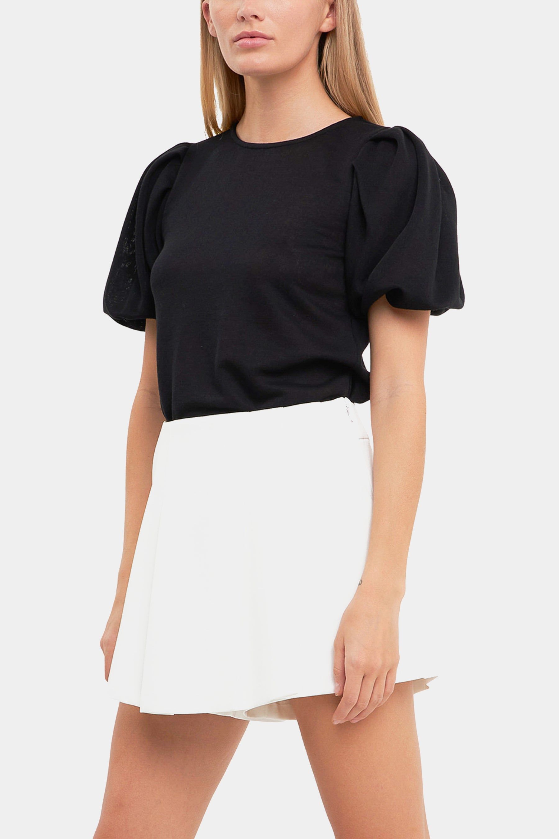 Pleated Shoulder Knit Top sold by Lord & Taylor product image thumbnail 2