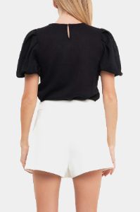 Pleated Shoulder Knit Top sold by Lord & Taylor