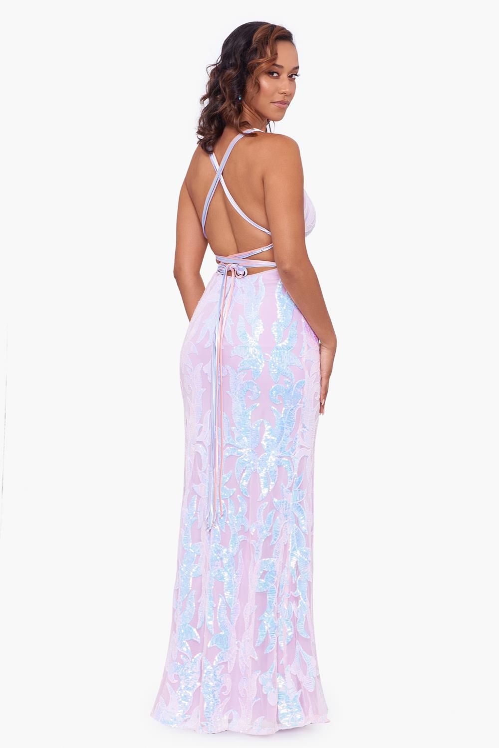 Long Side Slit Lace Sequin sold by Lord & Taylor product image thumbnail 3