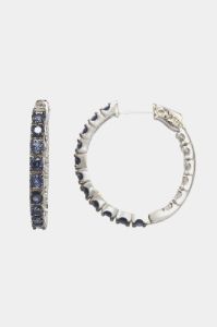 Sapphire & Diamond Hoop Earrings sold by Lord & Taylor