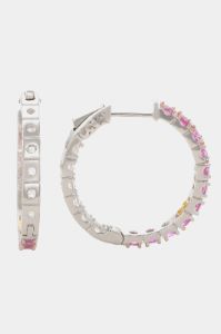 Sapphire & Diamond Hoop Earrings sold by Lord & Taylor