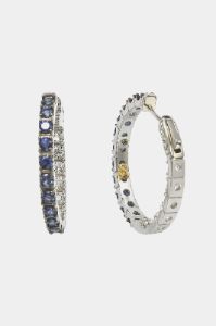 Sapphire & Diamond Hoop Earrings sold by Lord & Taylor