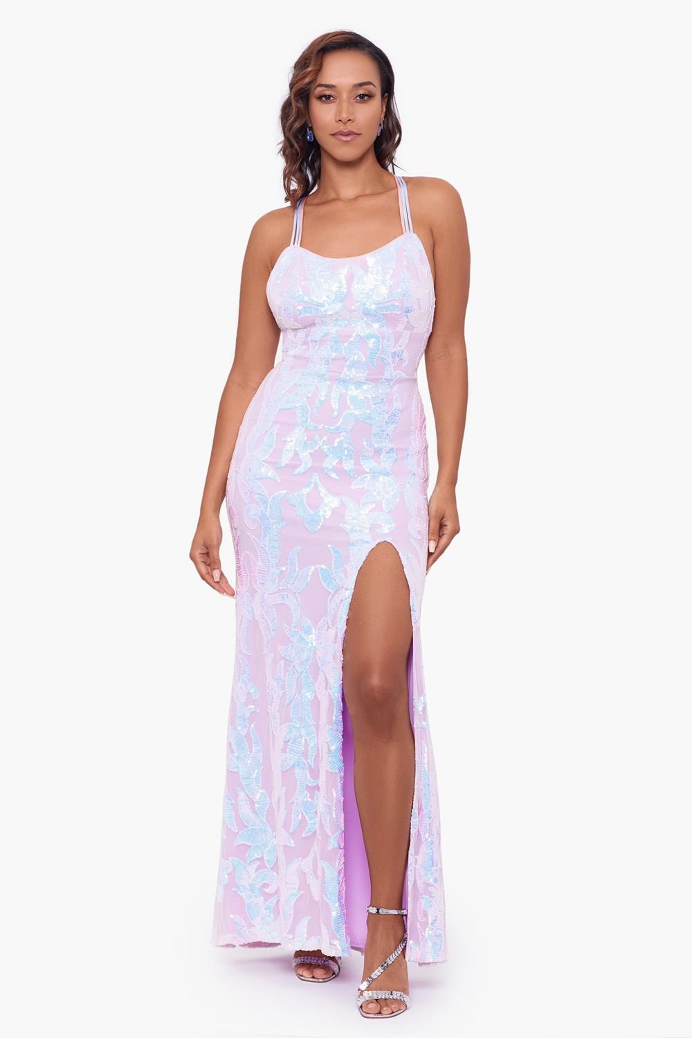 Long Side Slit Lace Sequin sold by Lord & Taylor product image thumbnail 5