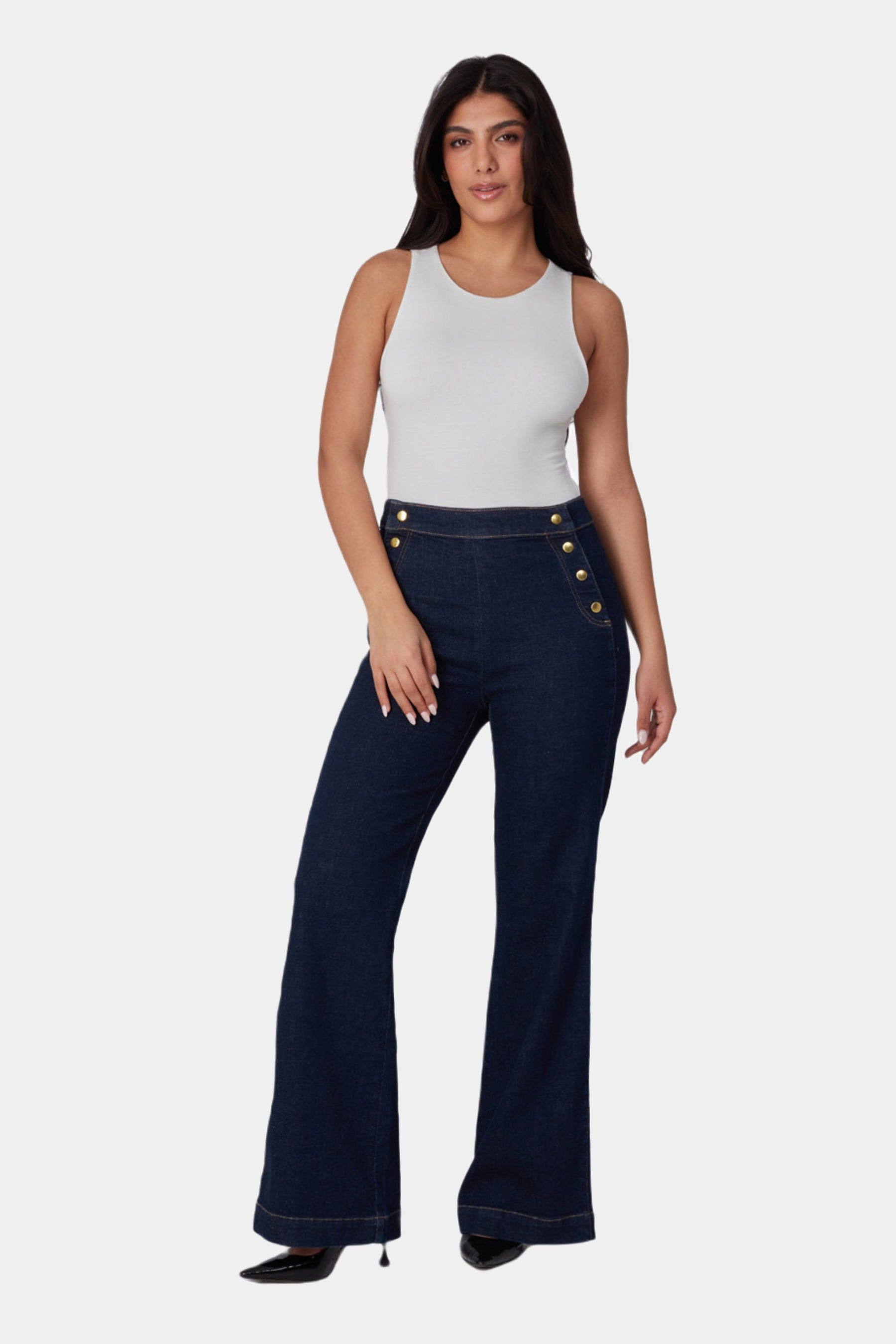 High Rise Flare Jeans sold by Lord & Taylor