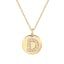 Yellow Sterling Silver Cubic Zirconia Letter Initial Disc Pendant Necklace sold by Lord & Taylor product image thumbnail 4