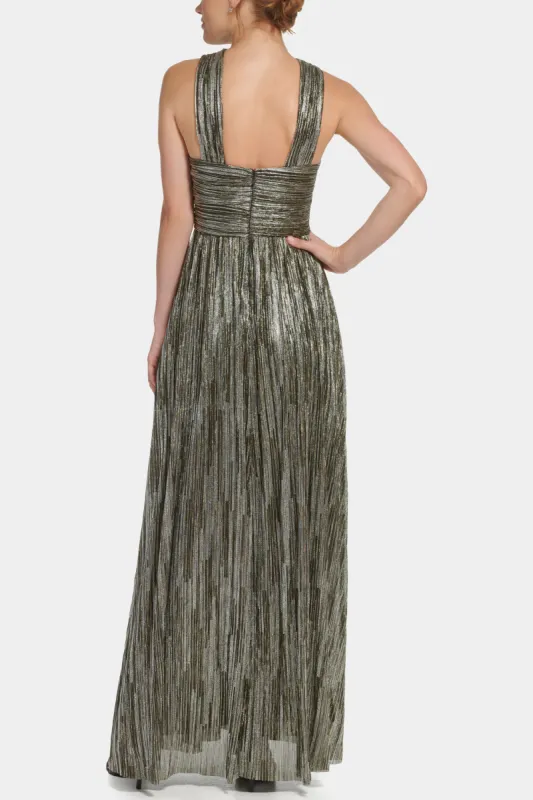 Belted Cross Halter Gown sold by Lord & Taylor