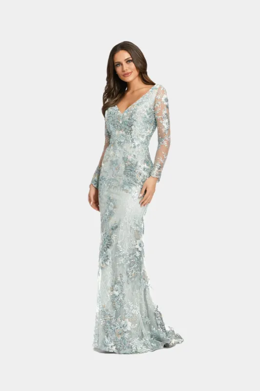 Long Sleeve Column Gown sold by Lord & Taylor