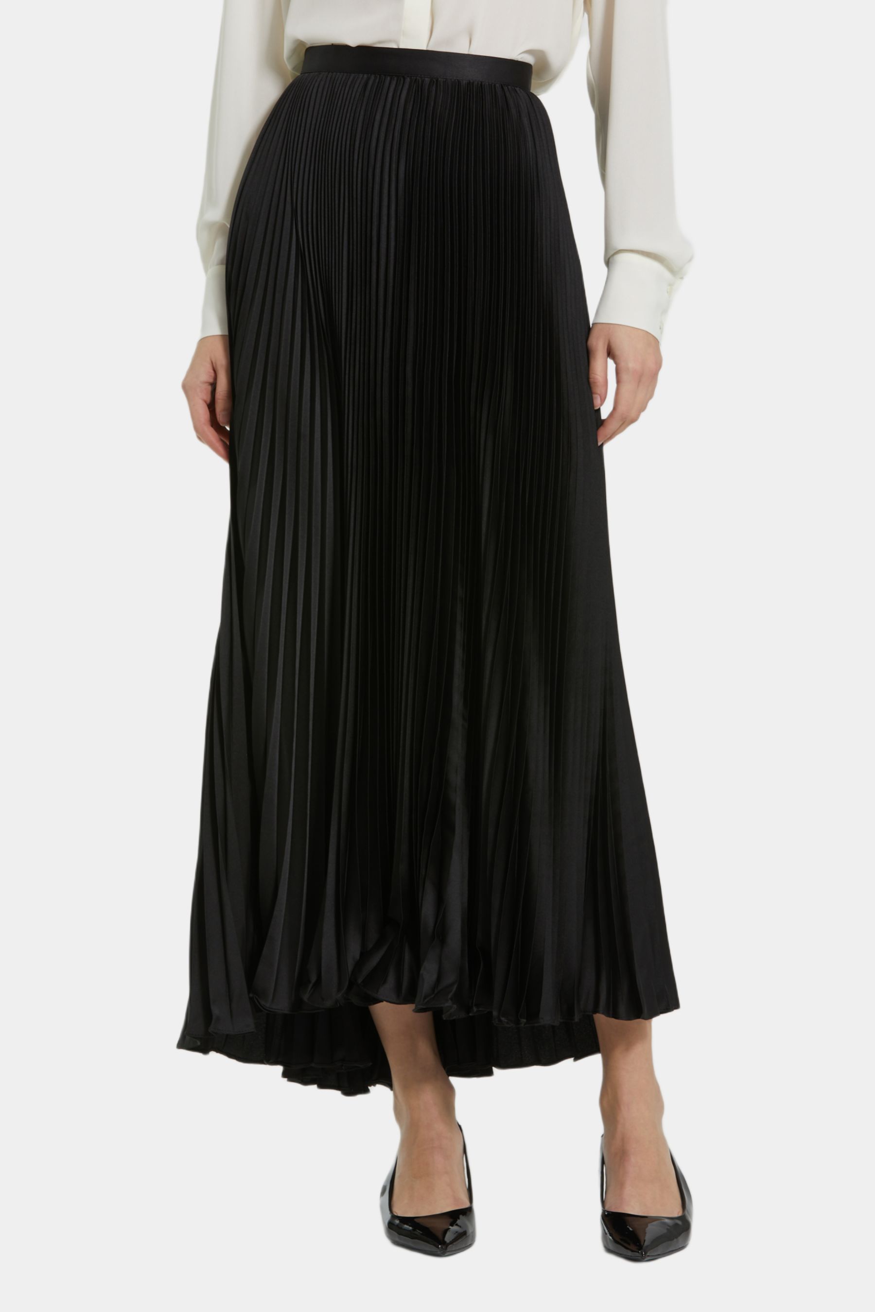 Satin Pleated Skirt sold by Lord & Taylor product image thumbnail 3