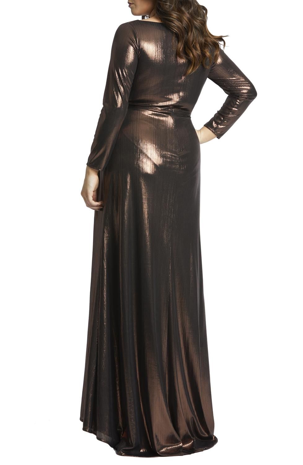 Long Sleeve Metallic Gown sold by Lord & Taylor product image thumbnail 2