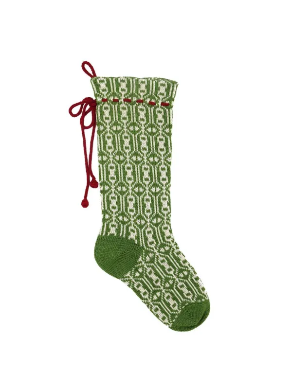 Green Patterned Stocking sold by Lord & Taylor