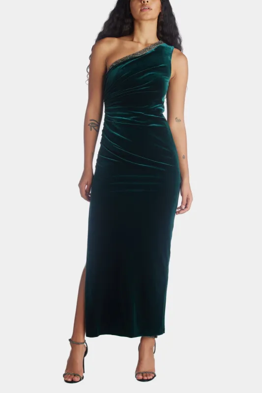 Velvet One Shoulder Gown sold by Lord & Taylor