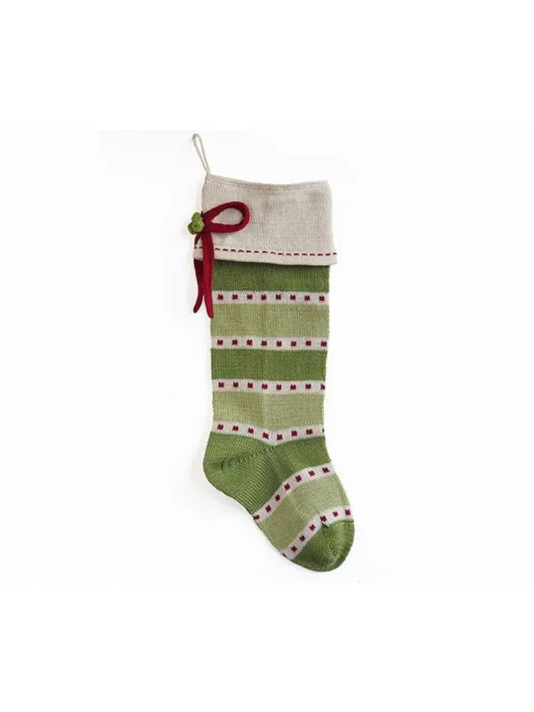 Stripe Stocking with Bow sold by Lord & Taylor