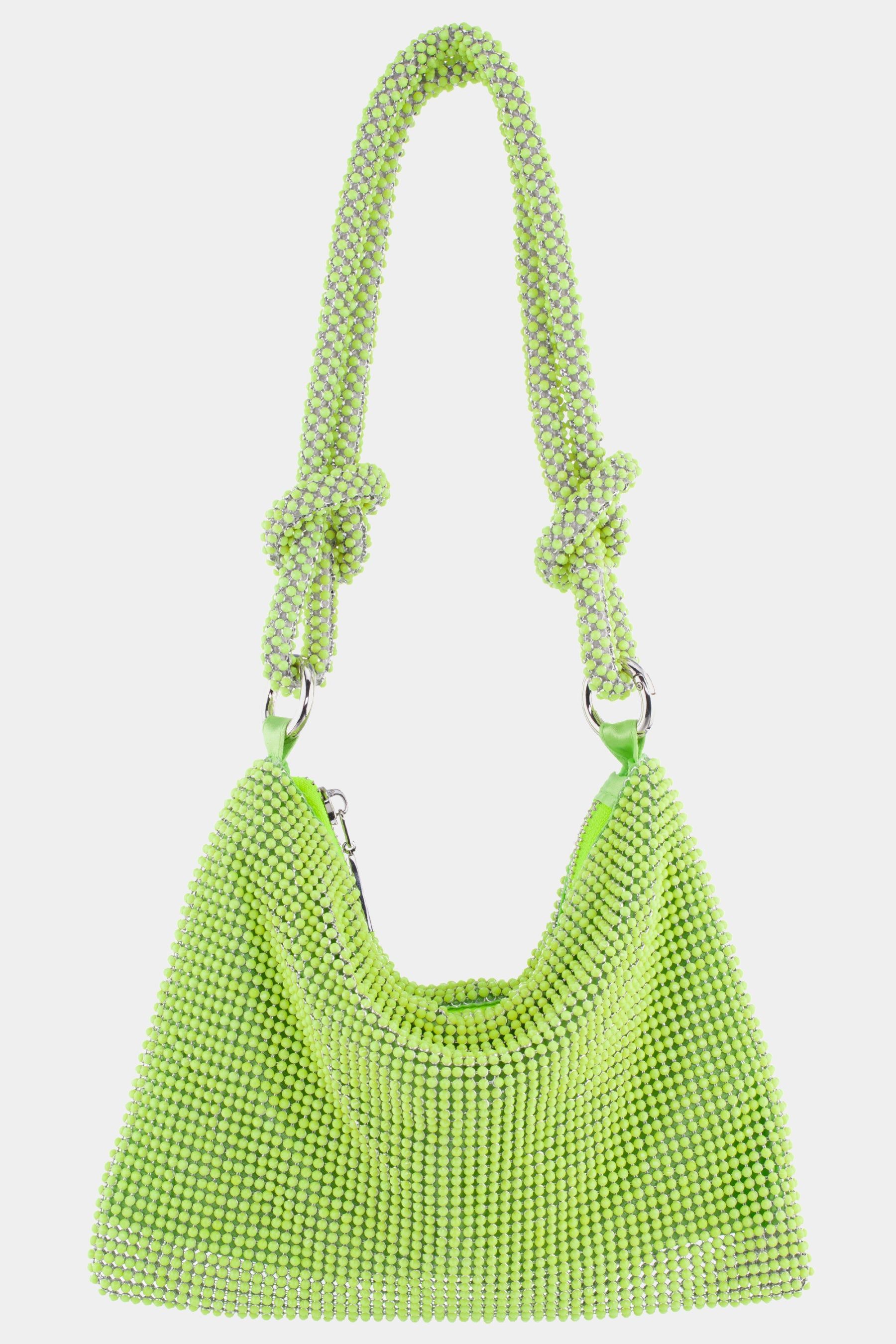 Crystal mesh shoulder bag with knotted detail sold by Lord & Taylor