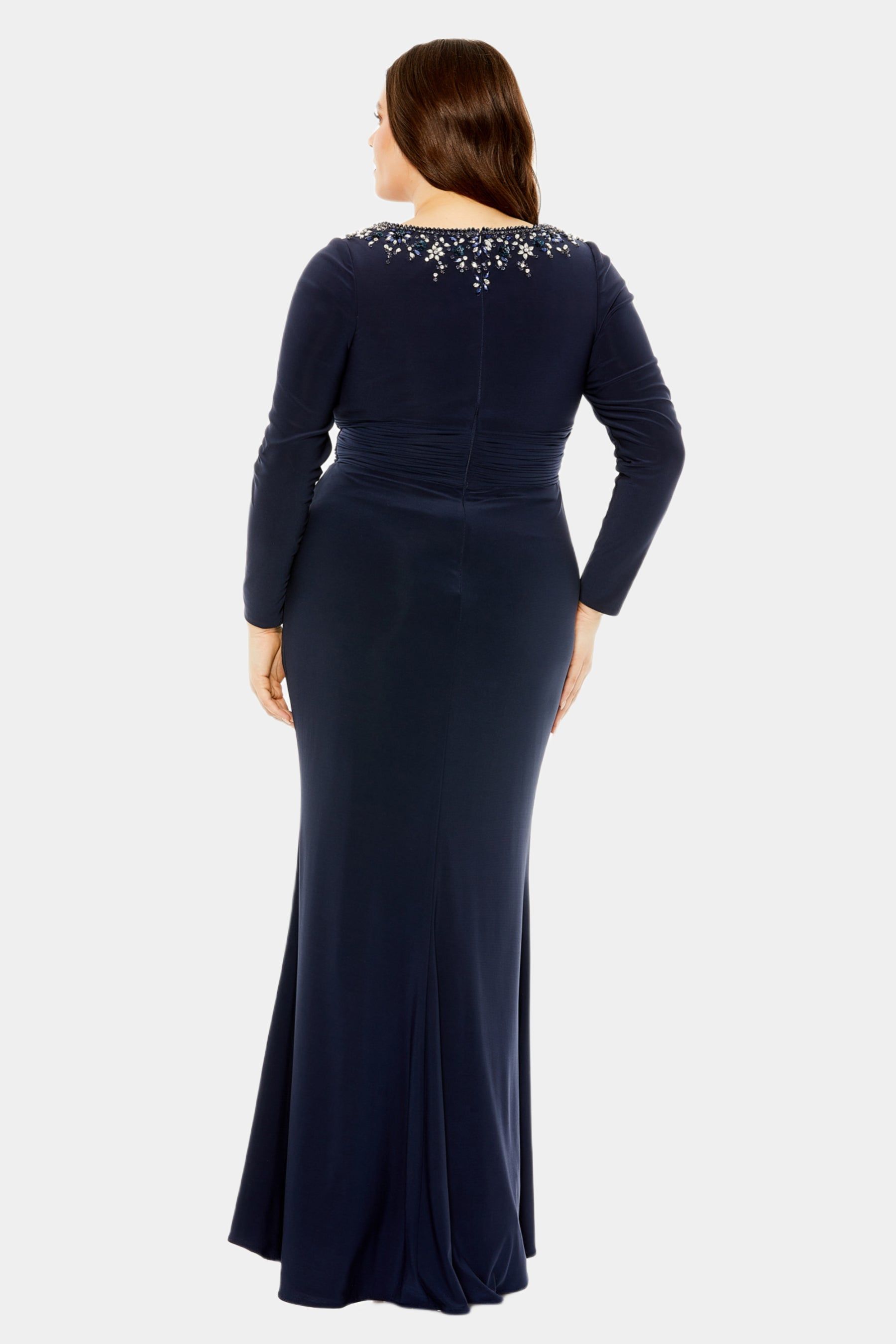 Embellished Neckline Jersey Gown sold by Lord & Taylor product image thumbnail 2