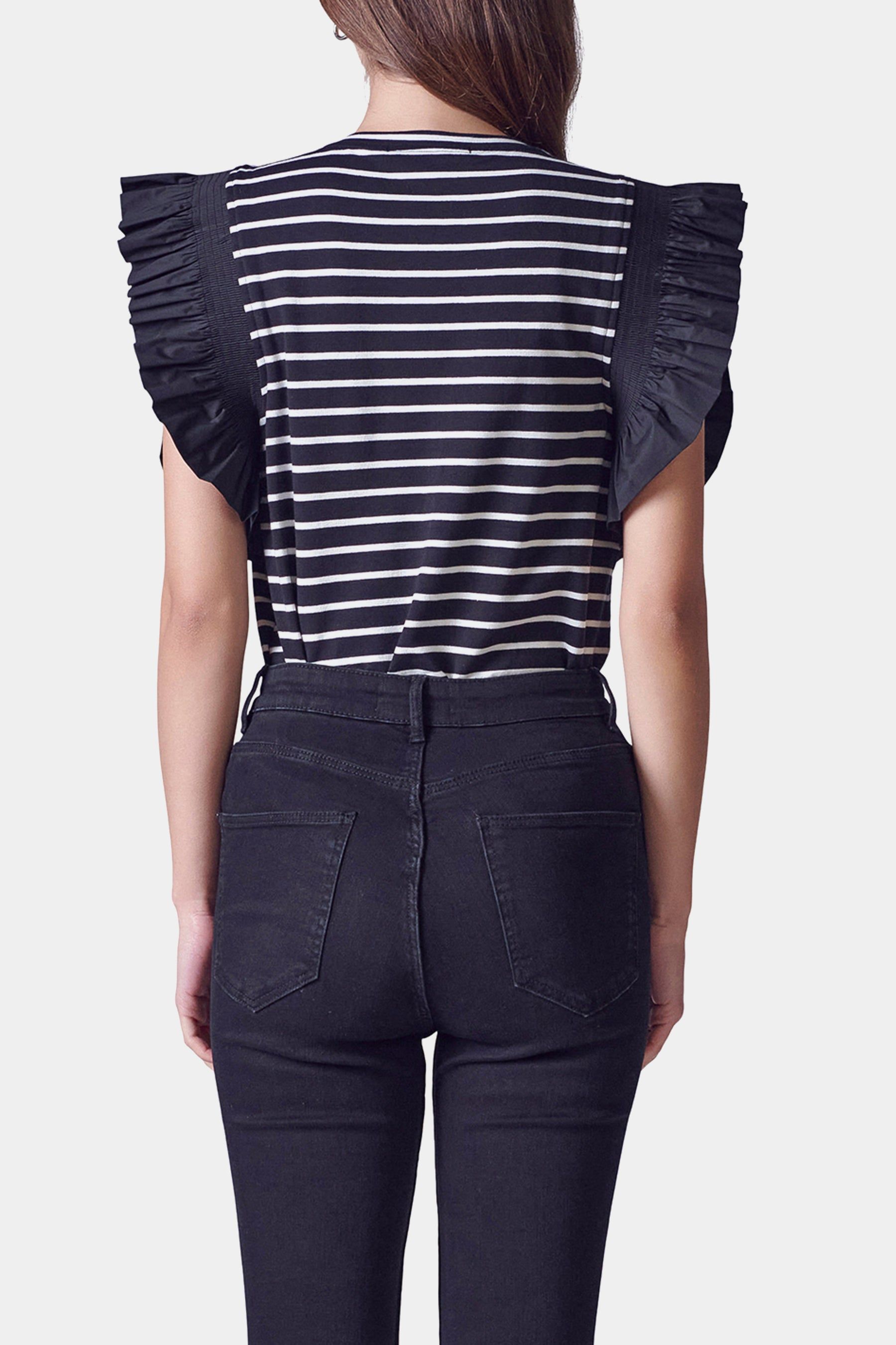 Striped Shirred Sleeve Knit Top sold by Lord & Taylor product image thumbnail 4