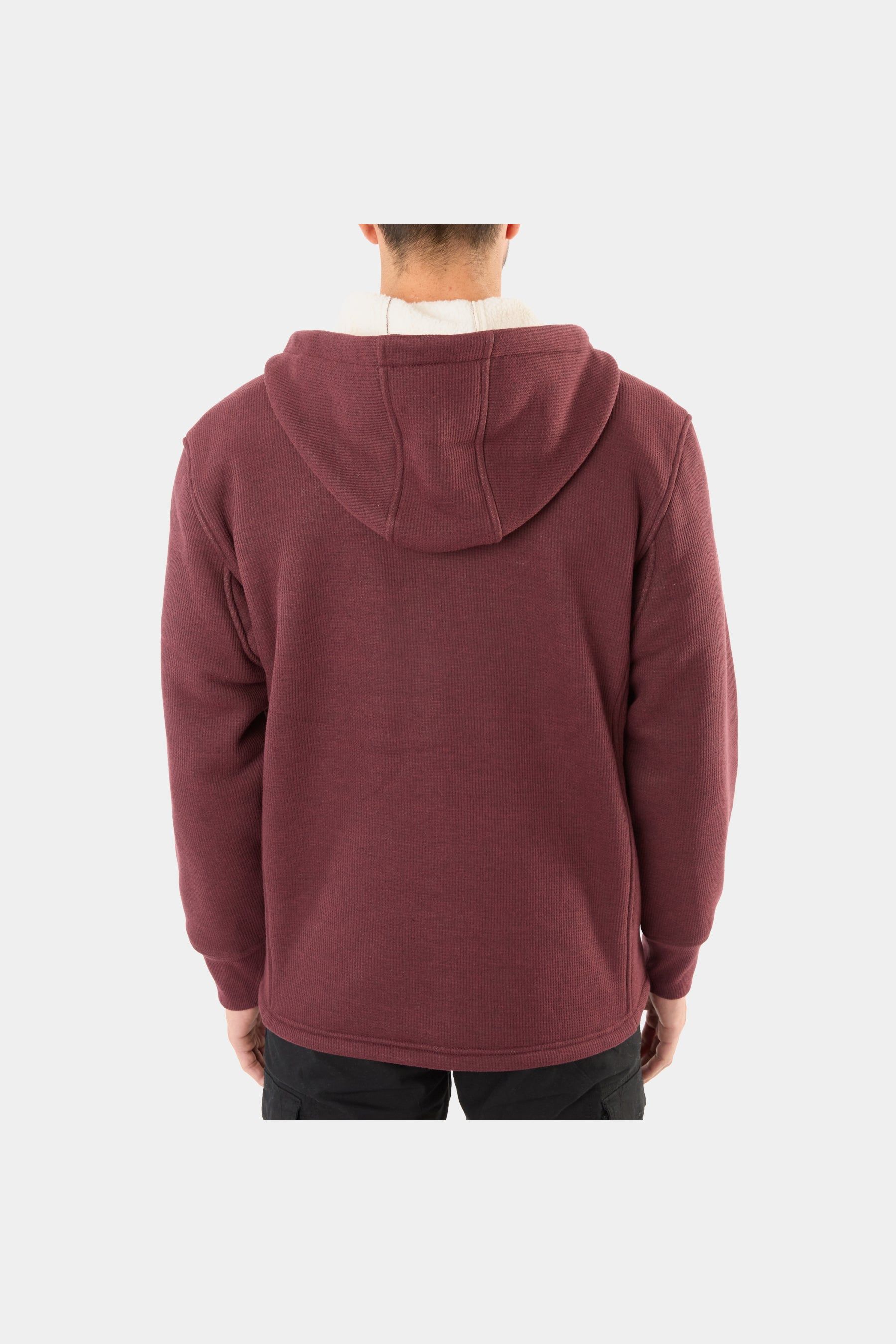 Sherpa-Lined Heathered Thermal Hooded Full-Zip Shirt-Jacket sold by Lord & Taylor product image thumbnail 2