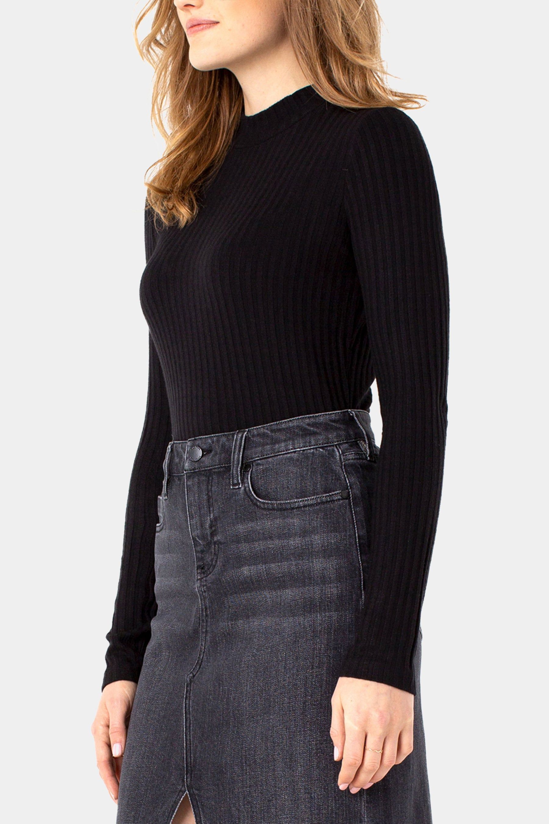 Long Sleeve Mock Neck Rib Knit Top sold by Lord & Taylor product image thumbnail 3