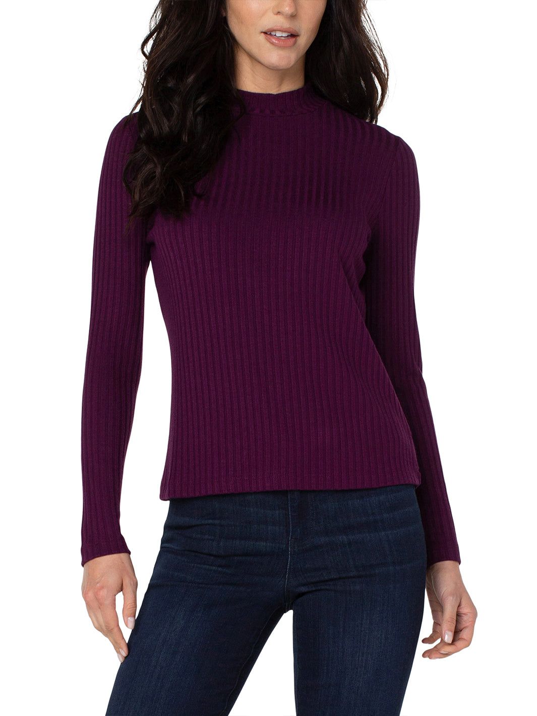 Long Sleeve Mock Neck Rib Knit Top sold by Lord & Taylor product image thumbnail 20