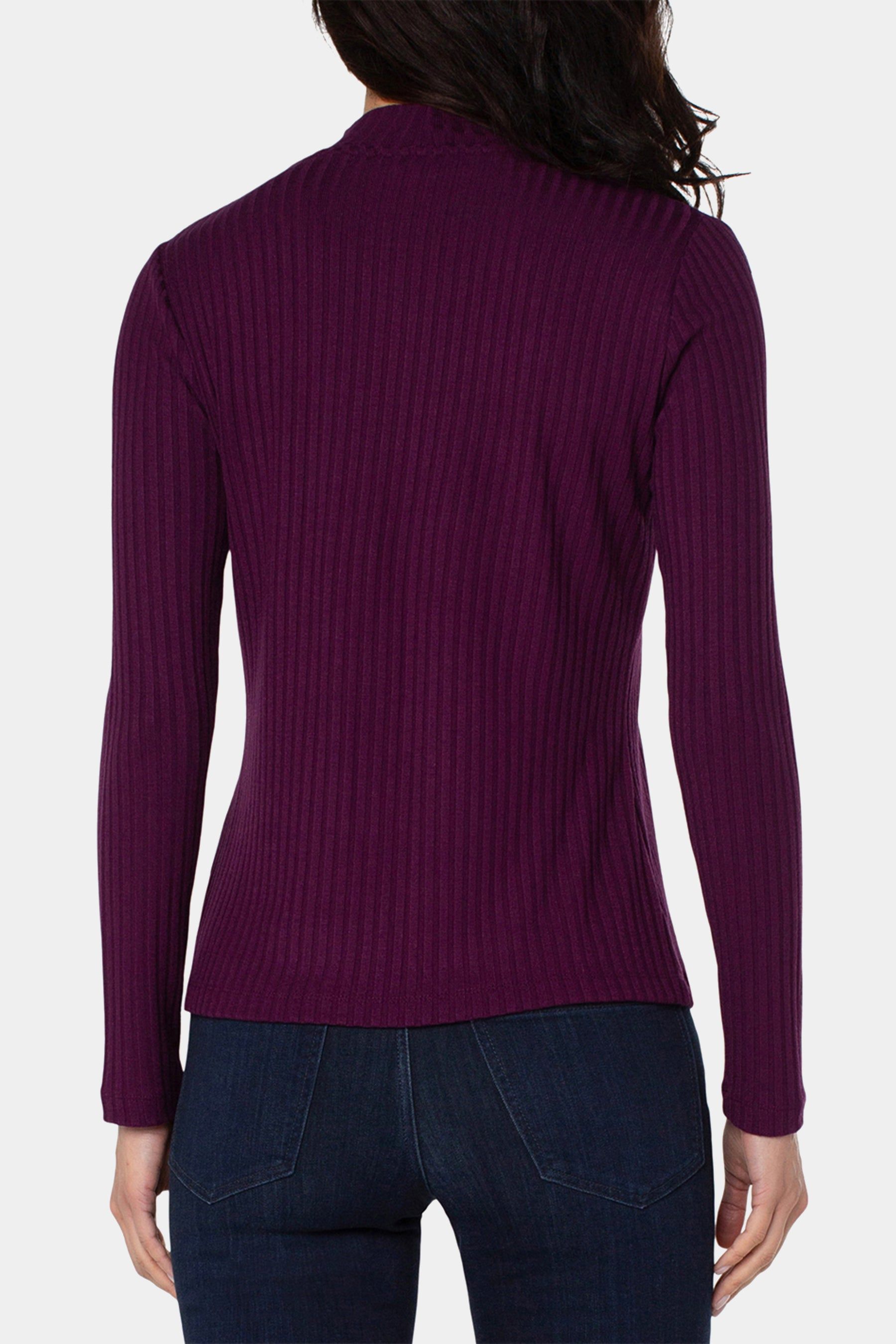 Long Sleeve Mock Neck Rib Knit Top sold by Lord & Taylor product image thumbnail 16