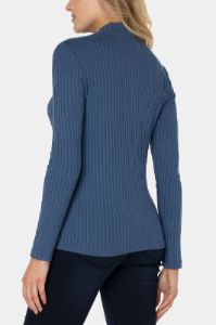 Long Sleeve Mock Neck Rib Knit Top sold by Lord & Taylor