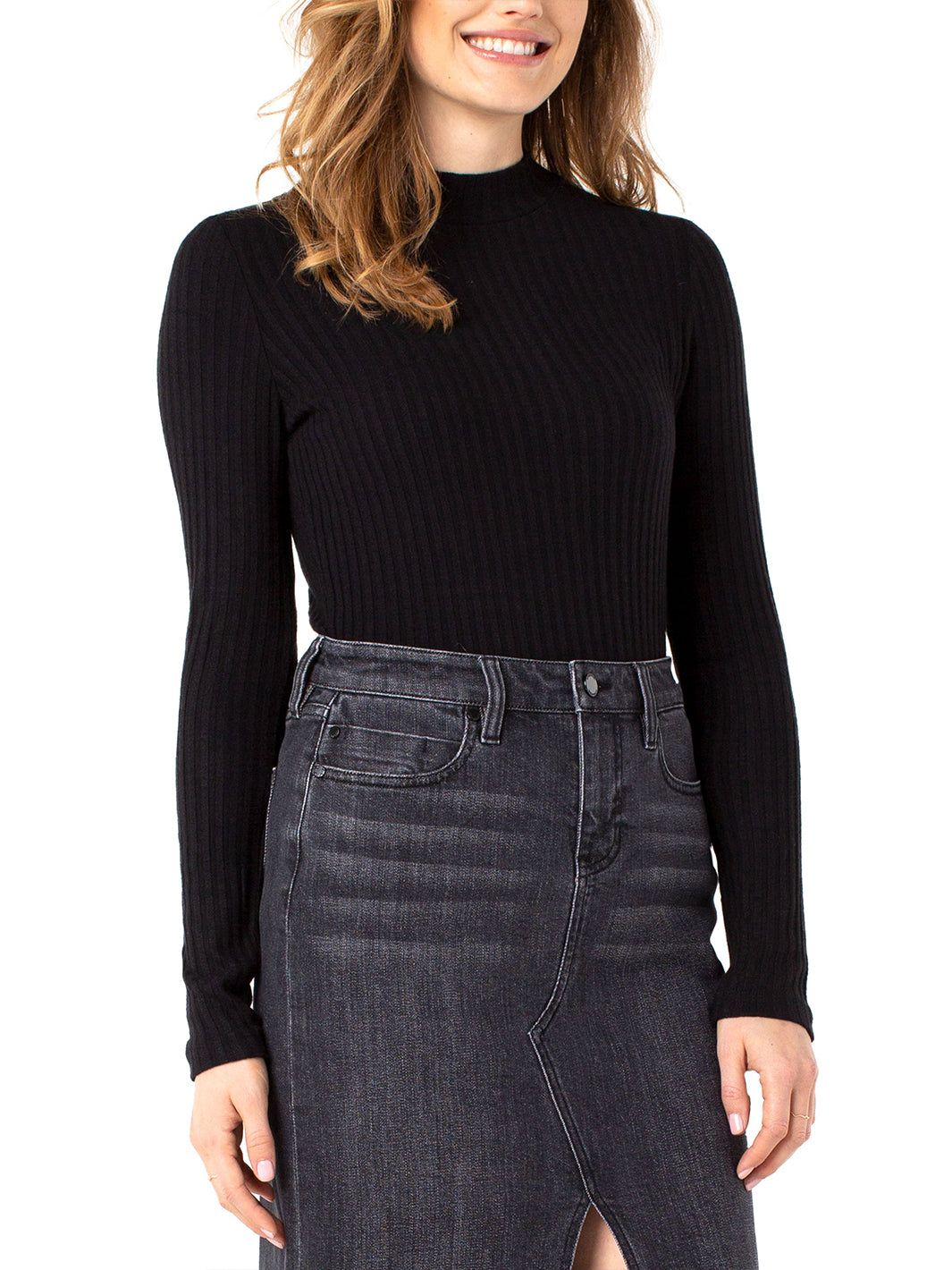 Long Sleeve Mock Neck Rib Knit Top sold by Lord & Taylor product image thumbnail 21