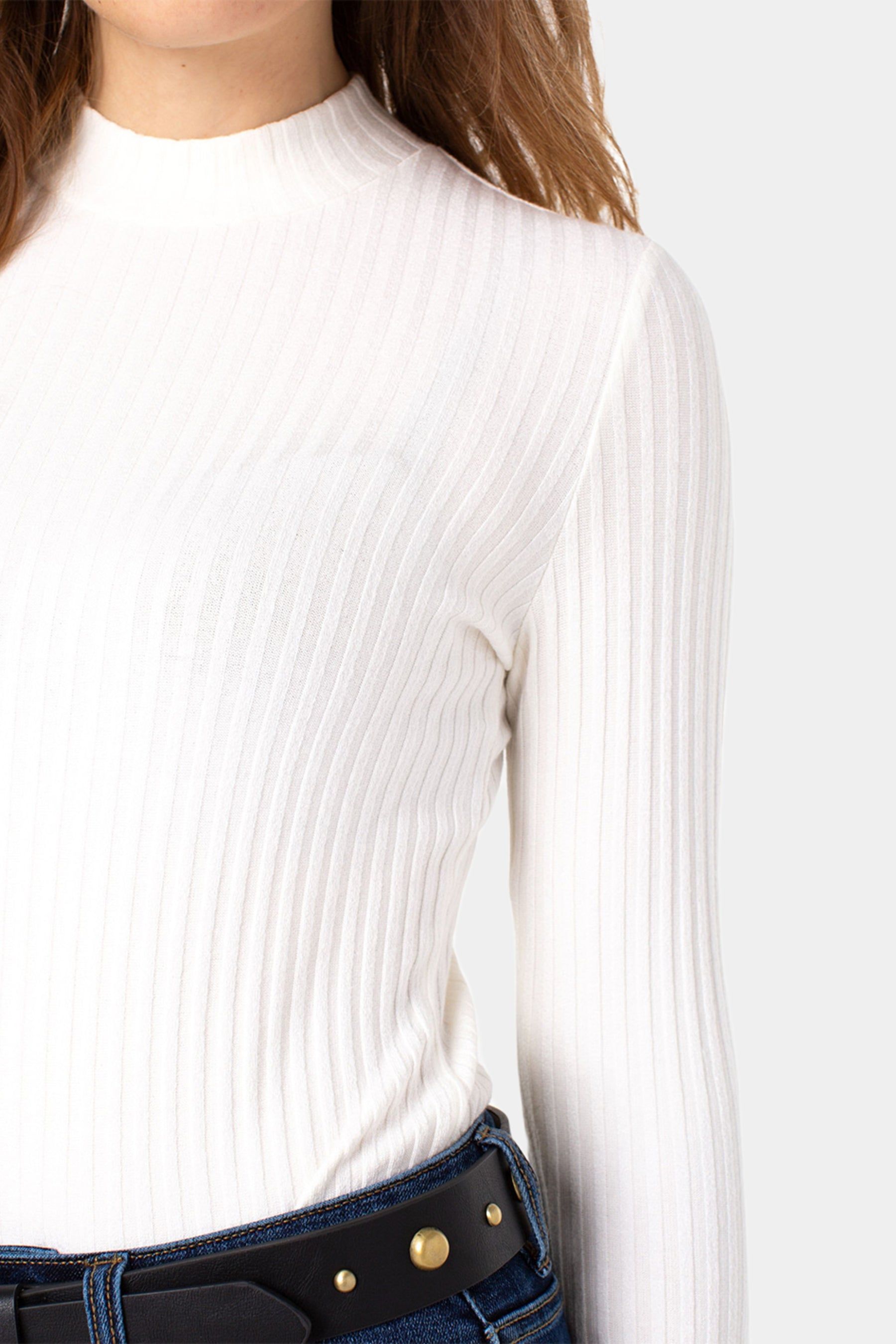 Long Sleeve Mock Neck Rib Knit Top sold by Lord & Taylor product image thumbnail 14