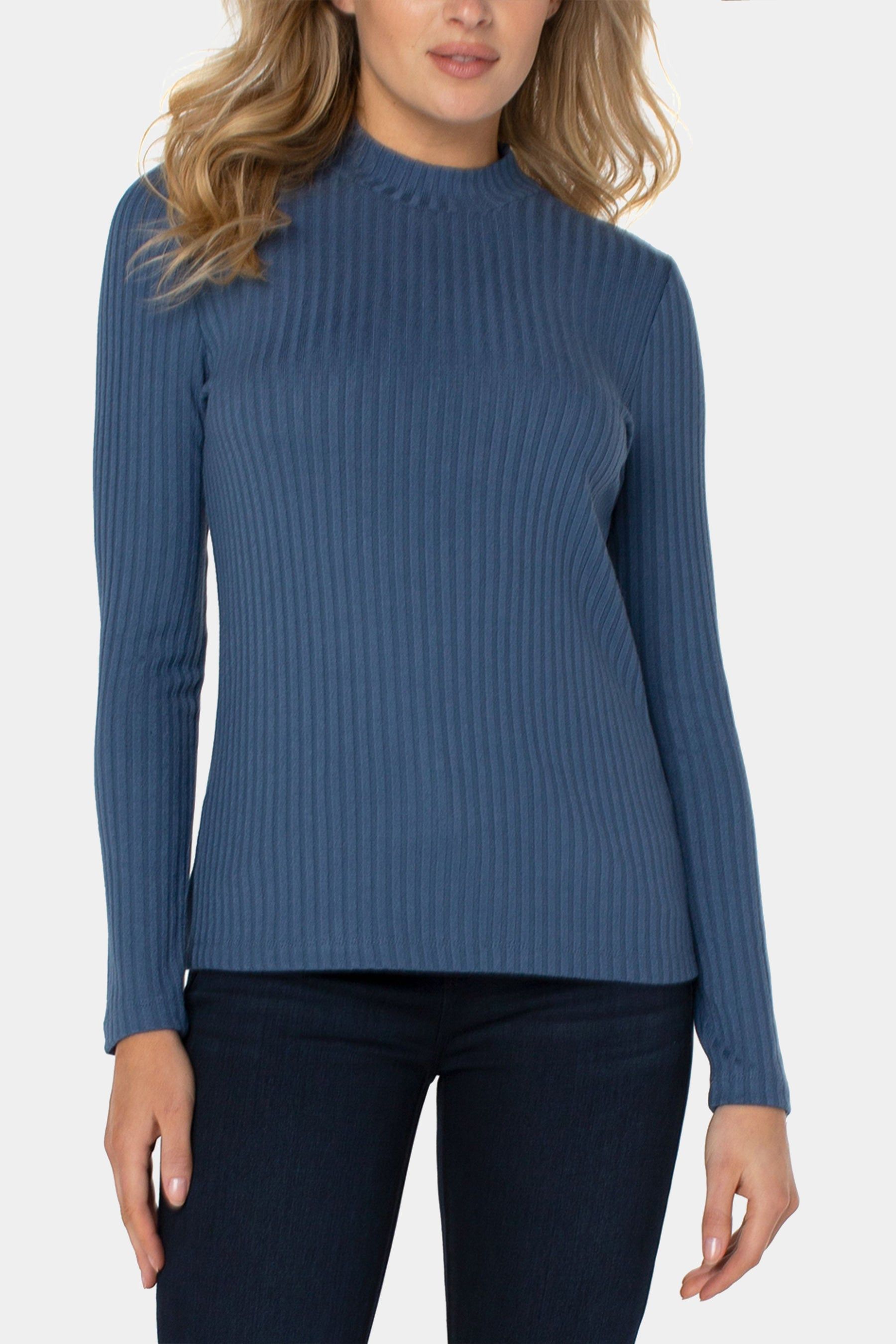Long Sleeve Mock Neck Rib Knit Top sold by Lord & Taylor product image thumbnail 8