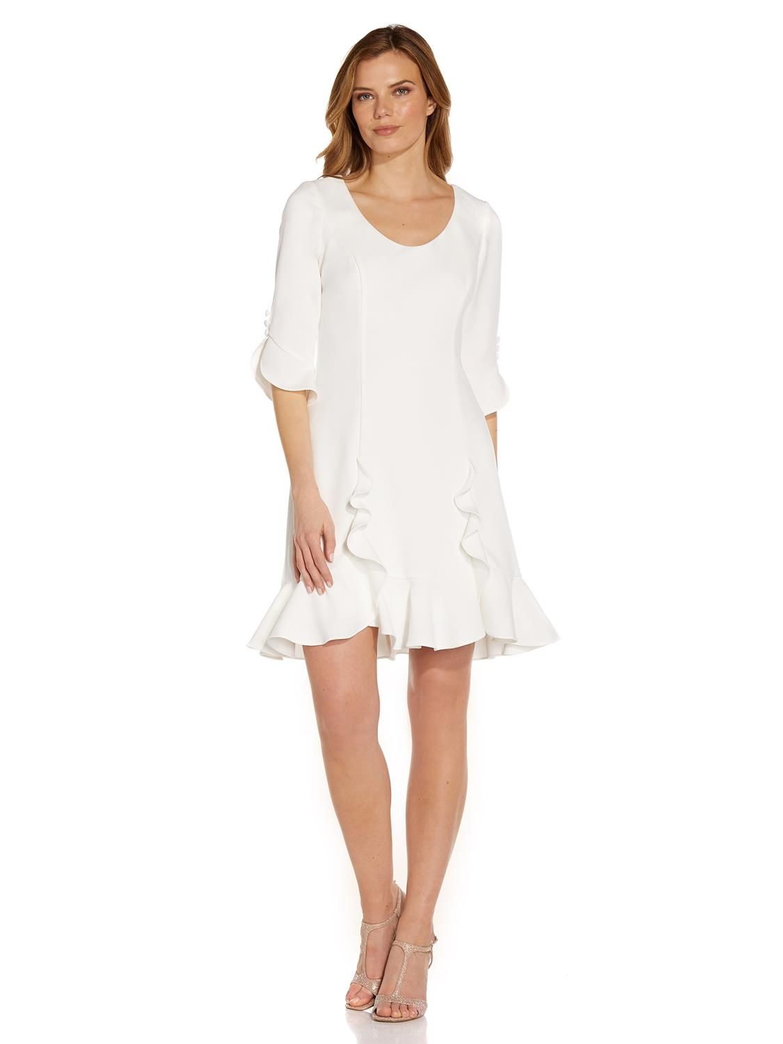 Ruffle Crepe Dress sold by Lord & Taylor product image thumbnail 4